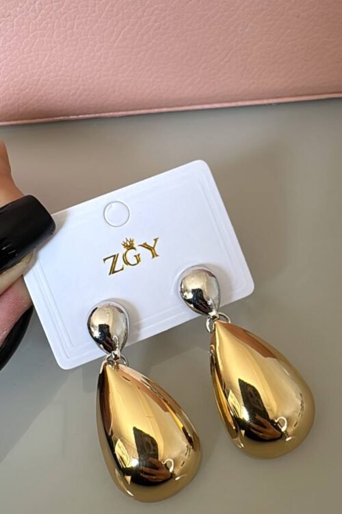 Brinco 2 Banhos Gota Dourado