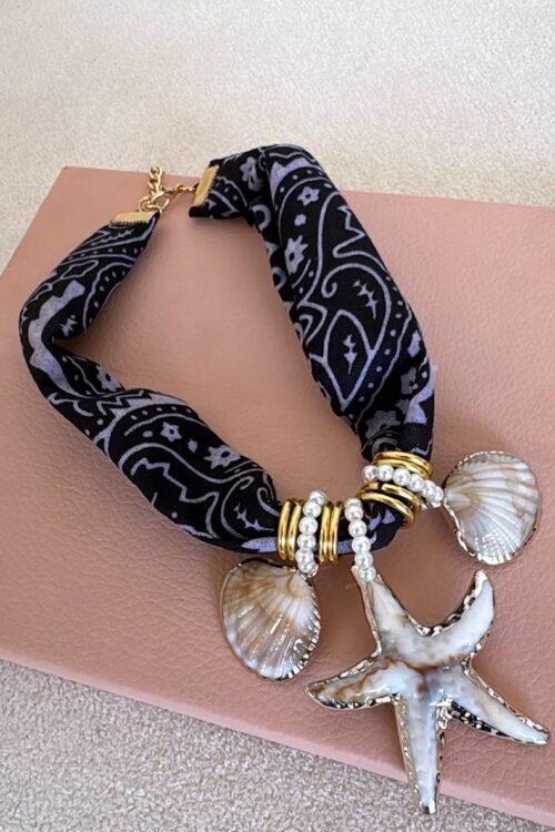 Colar Choker Bandanna Azul