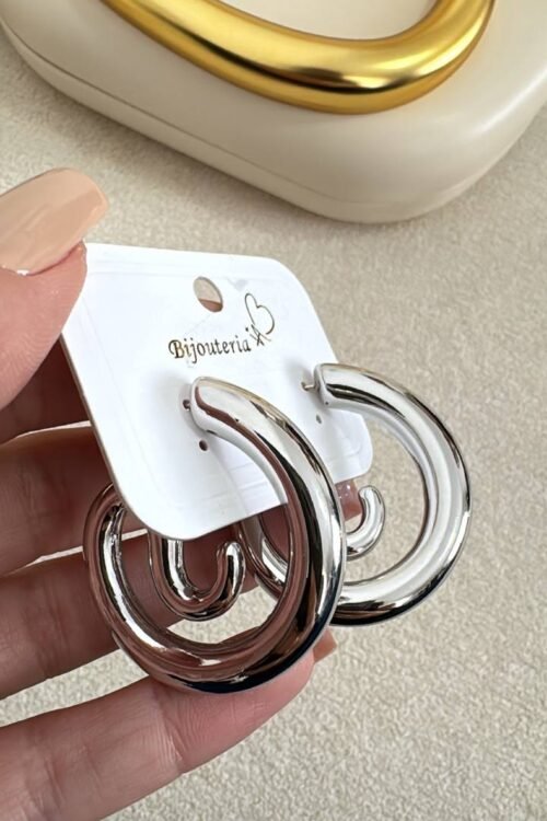 Brinco Luxo Spiral Prata