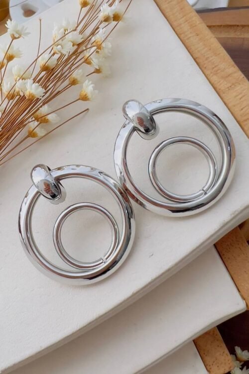 Brinco Círculos Prata