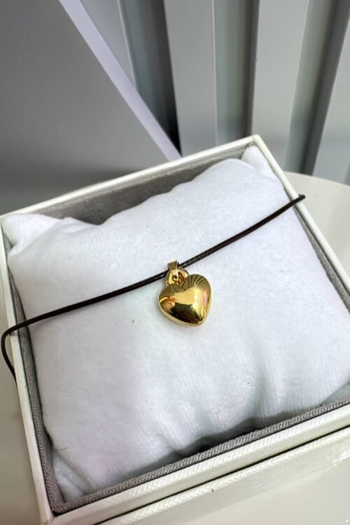 Colar Pingente Coração Dourado