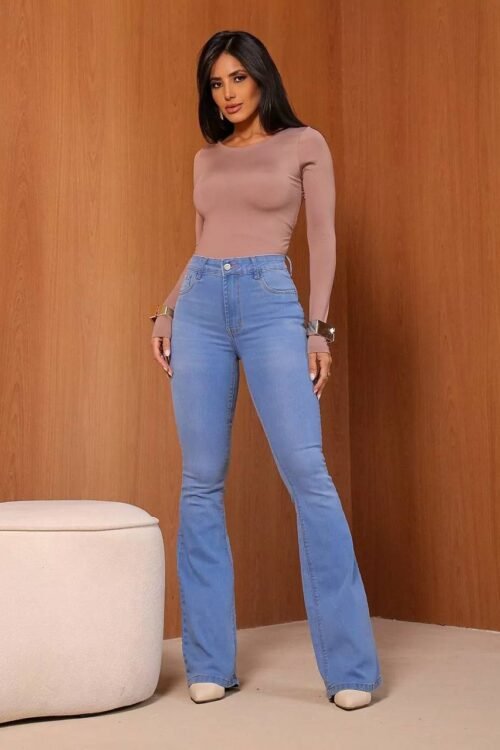 Calça Flare Carmen Jeans Azul