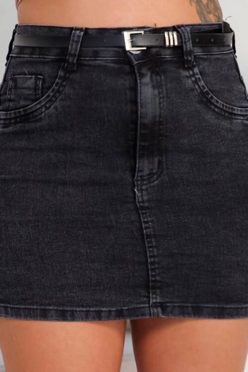 Saia/shorts Jeans Estonado Com Lycra