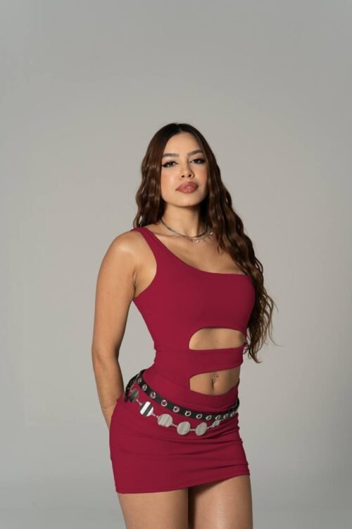 Body Fernanda Poliamida Bordo