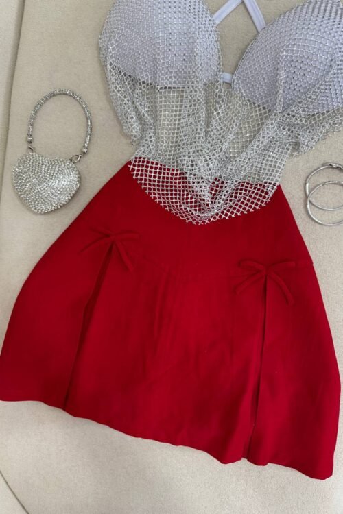 Saia/shorts Lacinho Vermelha