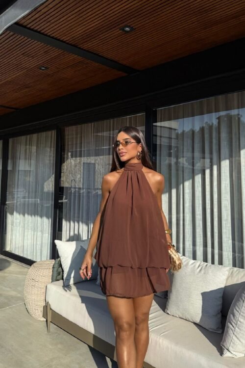 Vestido/macaquinho Joy Chiffon