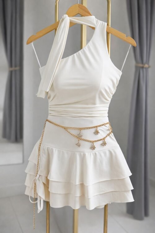 Cinto Corrente Borboletas Strass