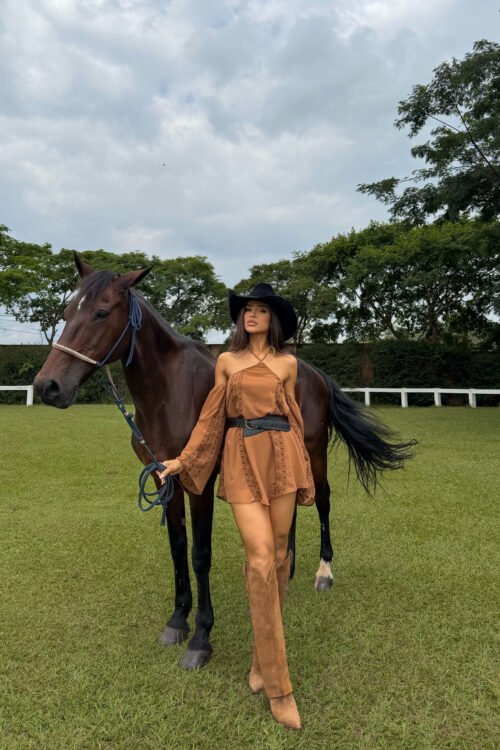 Vestido Laponne Marrom