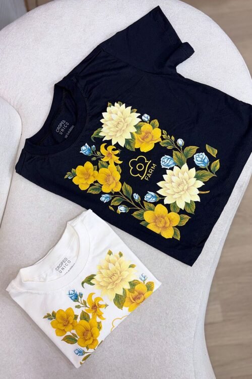 Cropped T-shirts Flower