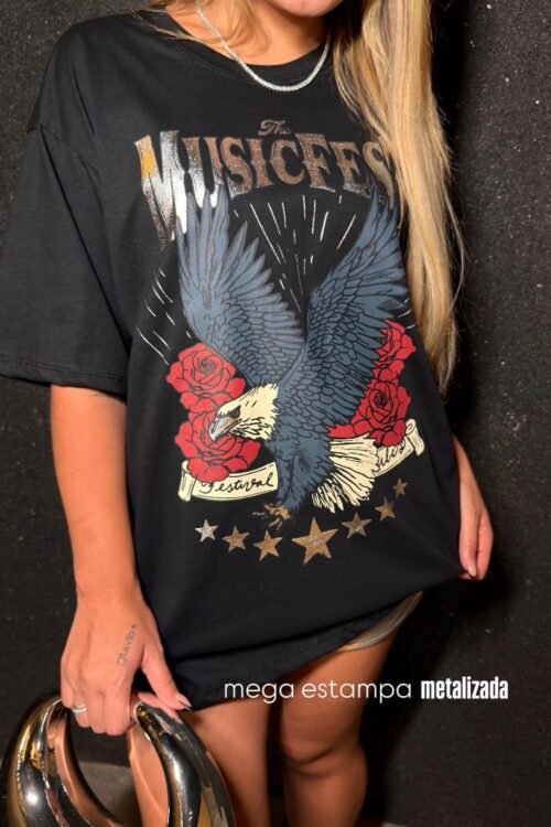 T-shirts Camisetão Max Metalizado Águia
