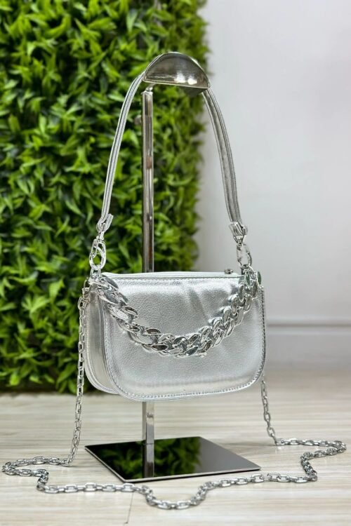 Bolsa Crossbody com Corrente Grumet Grossa