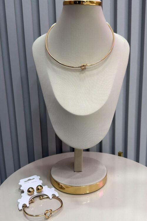 Conjunto de Colar Choker + Brinco + Bracelete Grazi