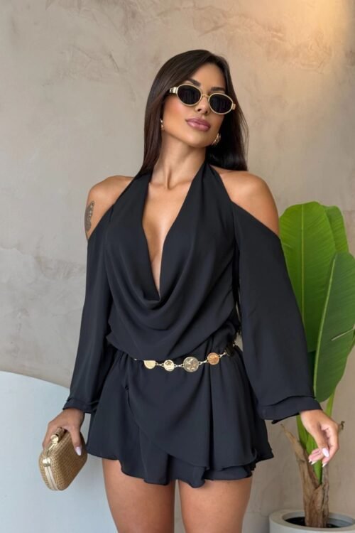 Vestido/macaquinho Chiffon Cristina