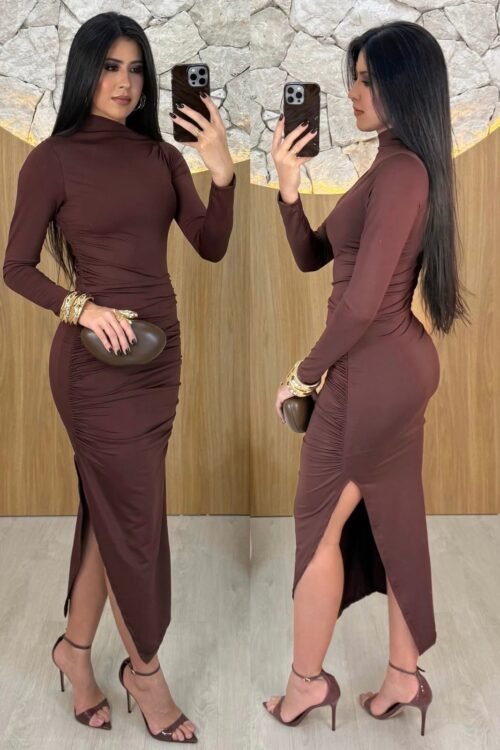 Vestido Mid Drapeado Fluity