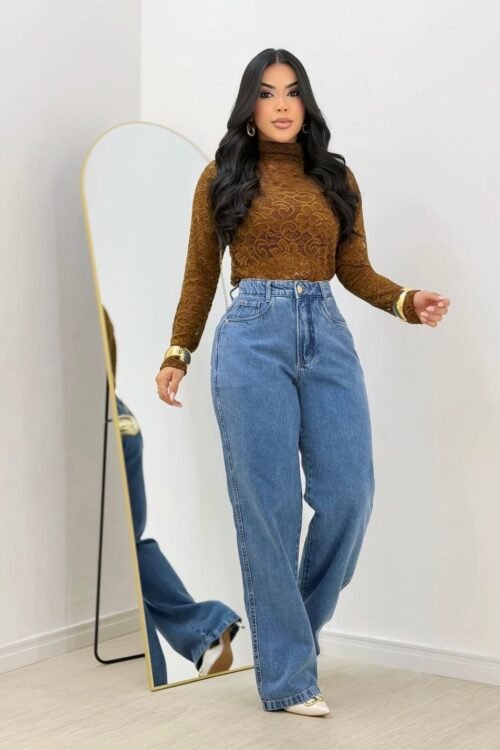 Body Rendado Marrom Kiara