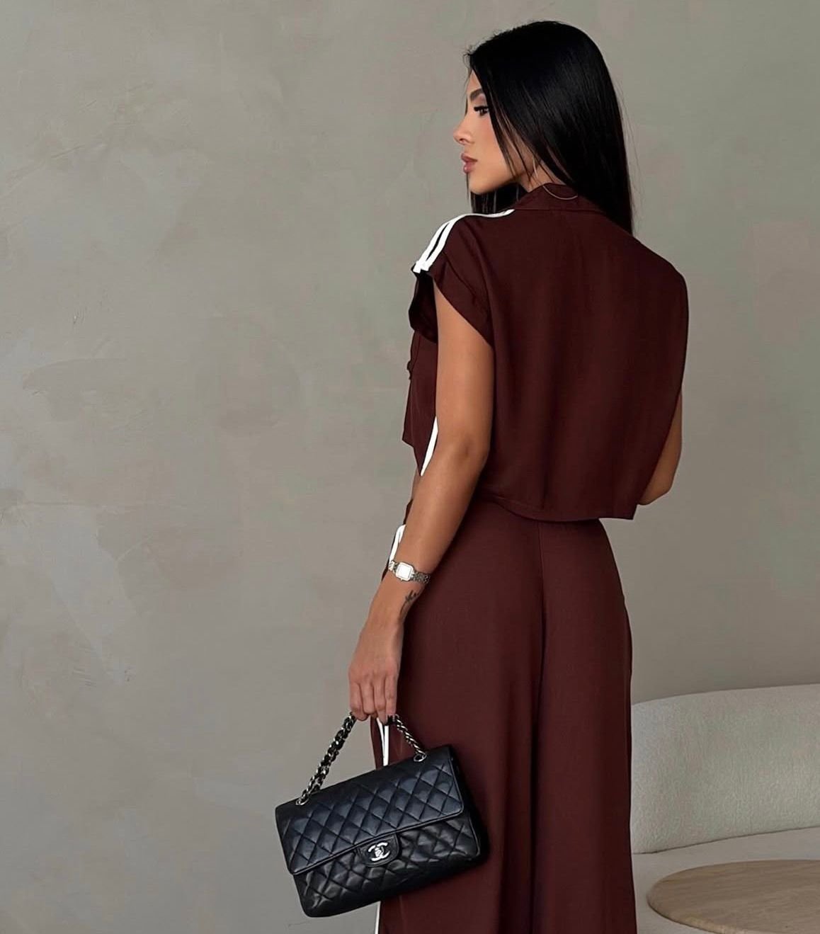 Conjunto Mariah Listras Marrom - Imagem 3