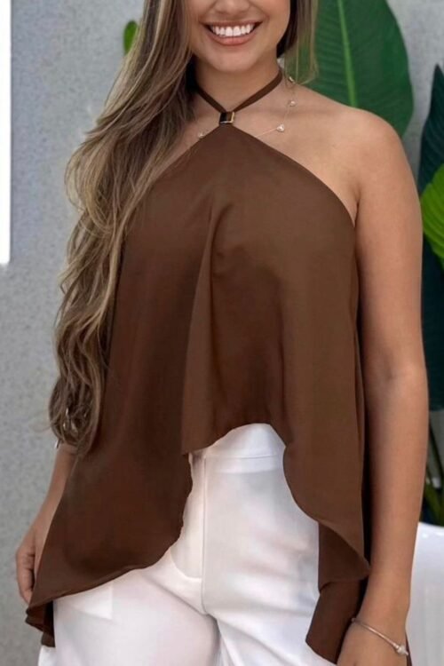 Bata Assimétrica com Pingente Dourado