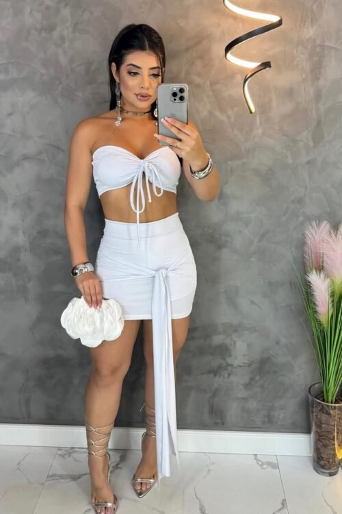 Cropped Amarração Branco