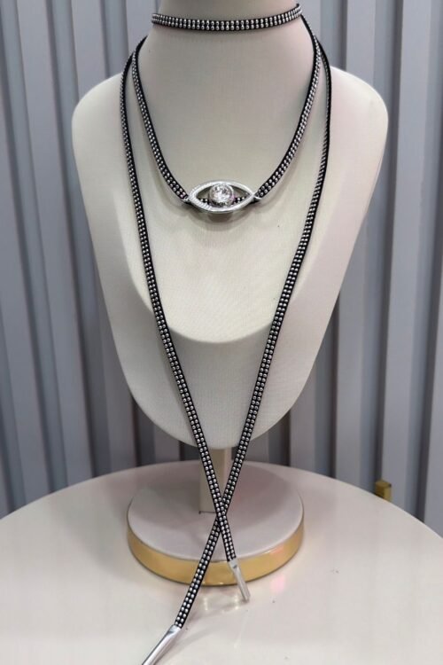 Colar Choker Gravatinha Country Olho